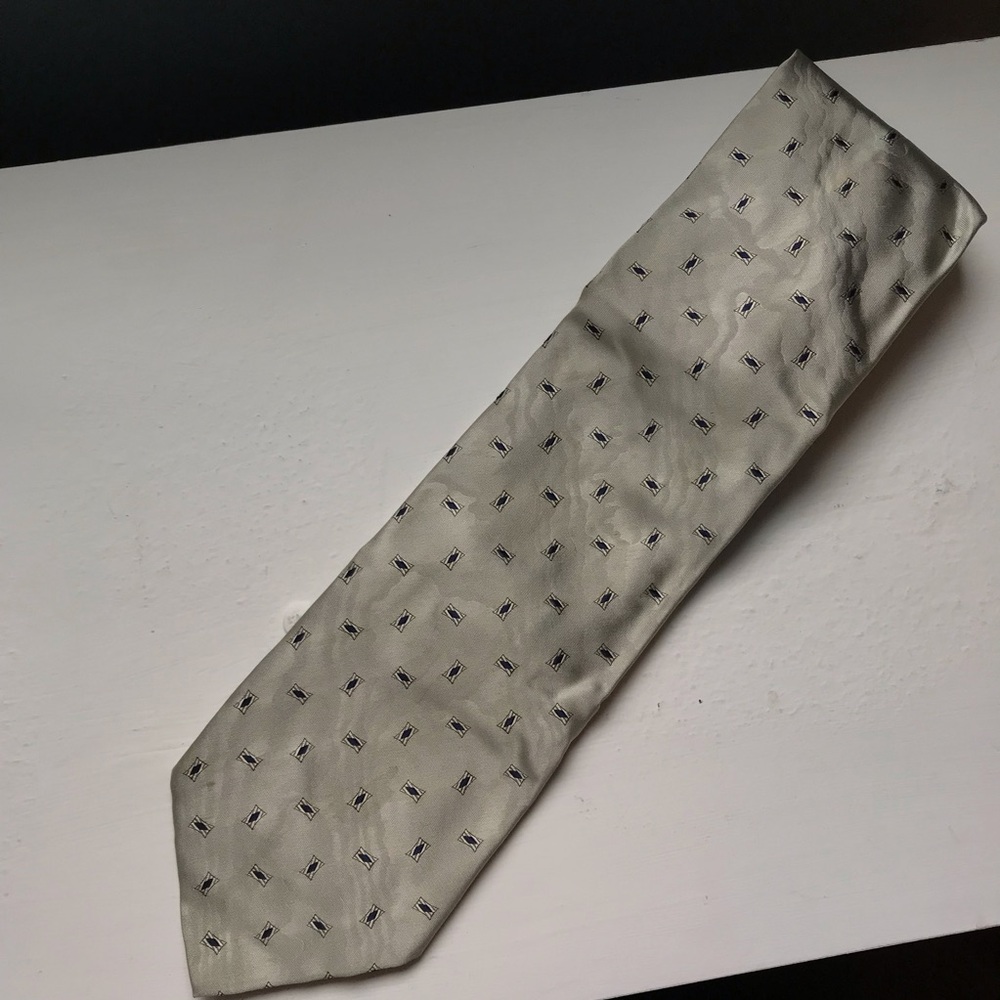 Vintage Bachrach Tie Geometric 100% Silk Necktie 58 Inches Long Retro Multicolor